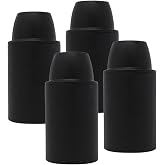 HALOTEC | Pack of 4 E14 Lamp Holder | Black | Small Plain Socket | M10x1 Mount | Base for Vista Bulb and E14 Fine Mignon Thre