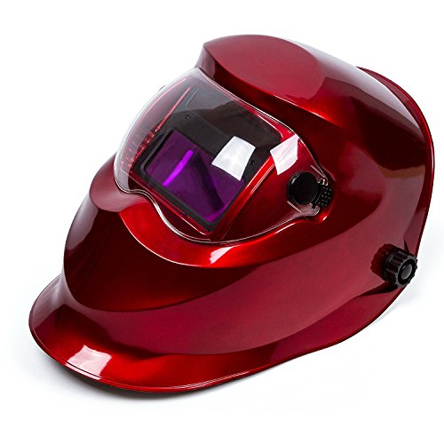 Babimax Automatik Schweißhelme rot Schweißmaske Schutzhelm Schweißschirm Schweißschild Schutzhelm Automatisch verdunkelnd