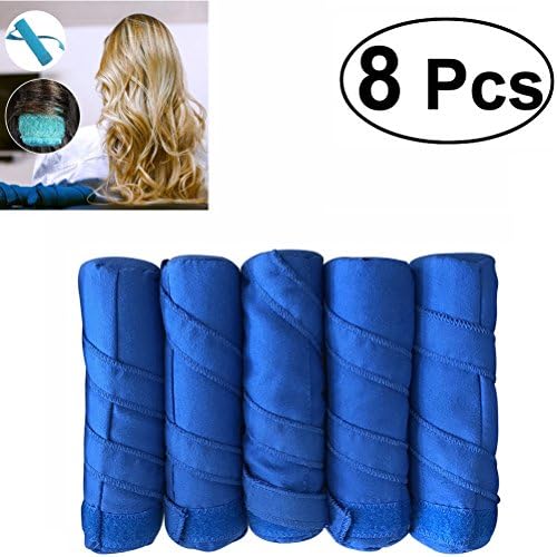 8pcs Sleep Hair Roller Heat-free Nighttime Hair Curlers for Long Thick or Curly Hair