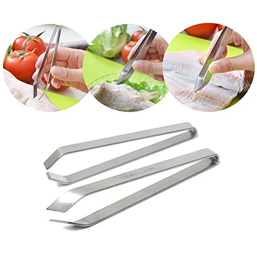 Da.Wa Fischgrätenzange Grätenzange Fischräten Pinzette Küchen pinzette Edelstahl,set of 1