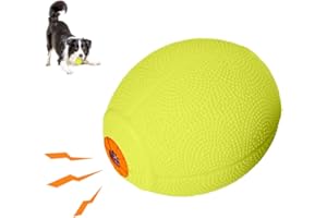 LaRoo Balle Chiens Couineuse, Jouet pour Chien Indestructible, Balle pour Chiens en Caoutchouc Naturel, Flottant sur l'eau Jouet Chien pour Petits, Moyens et Gros Chiens (Ø6.5 * 8cm, Vert)