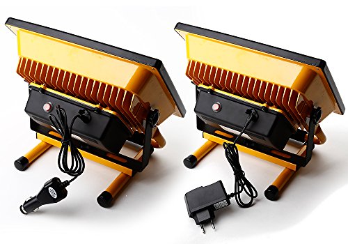 AGM 50W 5000LM Foco Proyector LED Recargable Portátil Luz de Trabajo LED Profesional Foco de Jardín Luces de Camping al Aire Libre con Nivel IP65 Impermeable para Jardín, Zona de Juegos o Camping al Aire Libre - AGM