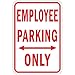 Produktbild Monsety Gartenzaun Garage Dekoration Schild Mitarbeiter Parking Only W Pfeil Sicherheits-Schild Metall Haustier Schild Geschenk