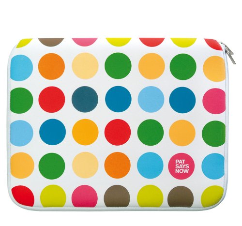 Pat Says Now Polka Dots Notebooktasche bis 33,7 cm (13,3 Zoll) weiß