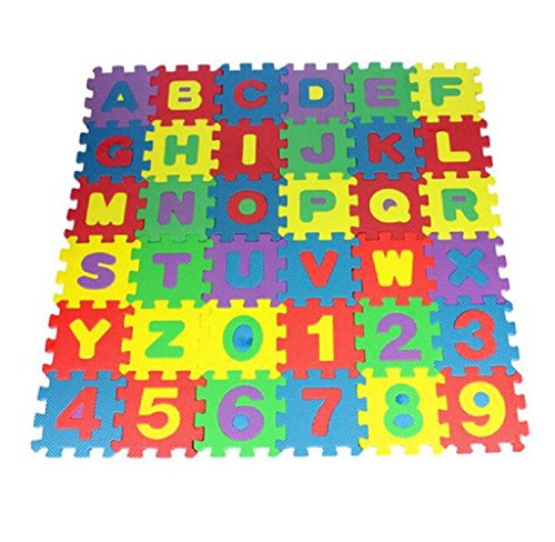 Covermason 36Pcs Puzzlematte Kinderspielteppich Spielmatte Spielteppich Schaumstoffmatte Matte - 3