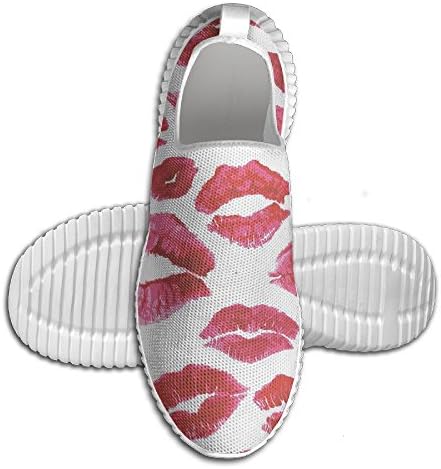 Kiss Lips Pattern Lightweight Breathable Casual Sports Shoes Fashion Sneakers Walking Shoes 44