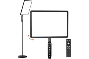 Lastar SAD Lamp, 12000LUX Sun Lamp UV-Free &Full Spectrum SAD Light Therapy Lamp,Remote Control/4 Color Temperature/5 Brightness/4 Timer/3 Height