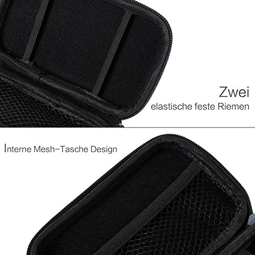 Zacro Festplattentasche Wasserdicht Schutztasche bis 6,35cm (2,5 Zoll) perfekt für Festplatte und Kabel Schwarz - 4