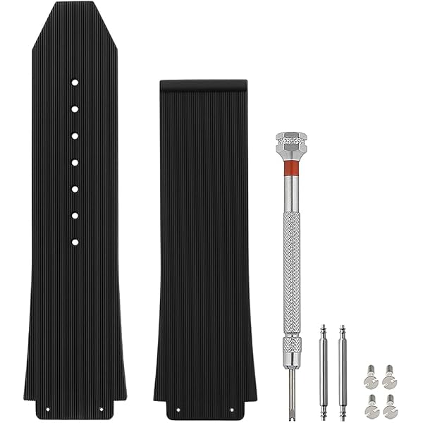 Bracelet En Silicone Et Cuir Véritable Pour HUB-LOT B-I-G B-A-N-G Fu-sion Series - Anti-Sueur, Thermorésistant Et Confortable
