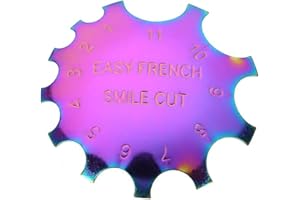 YOSOO HEALTH GEAR Easy French Smile Line Cutter, Manicure Edge Trimmer, Nail Art Template Tool, French Manicure Guide with 11 Sizes