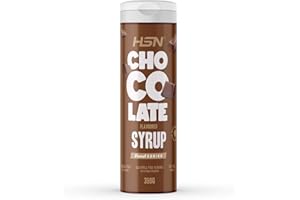 Sirope Chocolate Sin Azúcar ni Grasa de HSN | 350 g = 35 Tomas por Servicio | Sabor Intenso, Textura Densa | Tapón Antigoteo | Apto Dietas Veganas, Keto y Sin Gluten