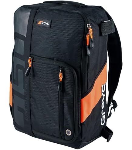 Sac à Dos Hockey Grays G75 - AW23 - 38x27x15 Cm - Poche à Chaussures, Poche Latérale, Support Bâton Caché - Multifonction - 4