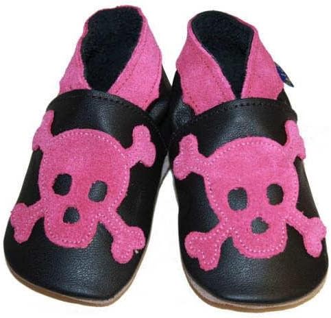 Inch Blue Baby Shoes Skull Shocking Pink (20-22)