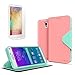 Price comparison product image Galaxy Note 4 Case, Cellto PU Leather Wallet Cover Stand and Reversible Magnetic Flap [Lifetime Warranty] Flip Cover for Samsung Galaxy Note 4 - Baby Pink/Mint