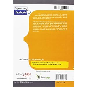 Carpinteros Instituciones Públicas. Test (Colección 1161)