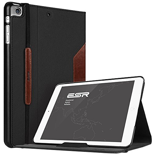 iPad Mini Hülle, ESR® Intelligent Bildserie Unternehmen Stil PU Ledertasche mit Auto aufwachen/Schlaf Funktion Schutzhülle für iPad Mini 1/2/3 (Braun)