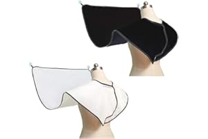 DEOLVEN Grembiule da Barba,Barba Catcher 2 Pack Impermeabile Grembiule Rasatura Trim Barba Trimmer Grembiule con Ventose Beard Apron per Uomo Bianco e Nero Nylon