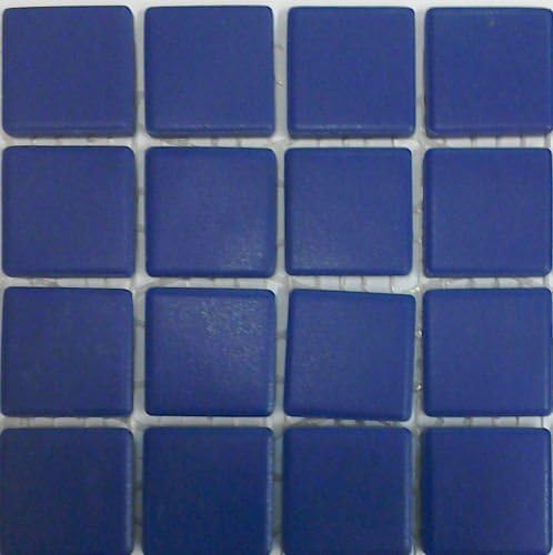 Mazurka unglazed porcelain tiles, 2.5cm x 2.5cm x 4mm 72 tiles Cobalt blue
