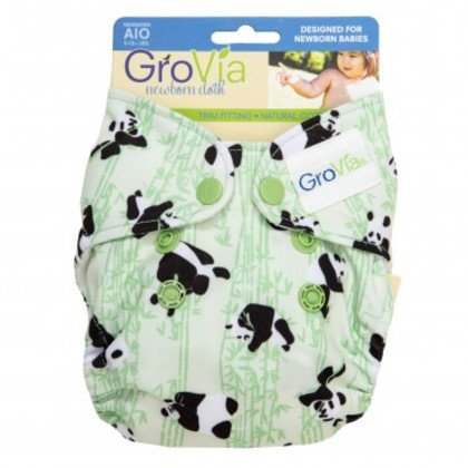 GroVia Newborn All in One Cloth Nappy for baby in Pudge