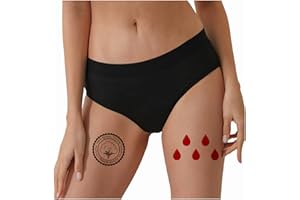 Ronronner Bragas Menstruales,Bragas Menstruales Absorbentes = 4-5 Tampones,Lavable y Reutilizable,Puro algodón ecológico,Bragas Menstruales Flujo Abundante de Mujer,Protección de Fugas de Orina