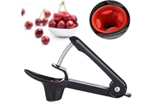 CRSUSUKJ con Asta di Acciaio inox e Tazza di Supporto in Silicone Morbido,Snocciola Ciliegie per Preparare Marmellata di Ciliegie
