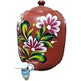 Earthern Clay Water Pot with tap Designer|12L|mitti ka Matka| paani ka Matka