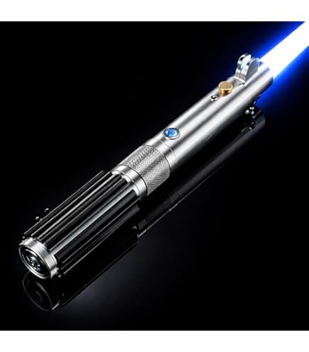 Spada Laser RGB 14 Colori Con Manico In Metallo E Effetti Sonori – Ricaricabile USB, Regolabile 46-84 Cm (Confezione Da 2)