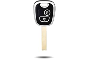 OFFCURVE Etui a Cle Voiture Coque Clé, Étui à Clés TPU Couvre Clef 2 Boutons pour Peugeot 106 207 308 406 607 806 Partner Expert Citroen C1 C2 C3 C4 C6 Xsara Berlingo Saxo Picasso Toyota Aygo