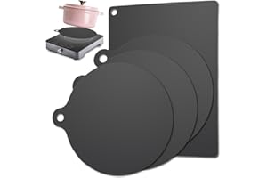 AOMANTIC SARL Induktionsschutzmatte Silikon, Induktionskochfeld schutzmatte, Herdabdeckung Induktionsfeld, Wärmeisoliertes Pad für Küchenutensilien, Induktionskochfeld abdeckung, Kochfeld Kratzschutz Abdeckung