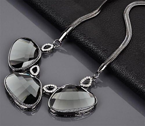 XX Retro Exaggerated Clavicle Chain , Black,black