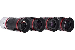 MUGAST Ocular Ultra Gran Angular de 68 °, 4 Piezas Kit de Ocular estándar de 1,25 Pulgadas 6 + 9 + 15 + 20 mm para telescopio de astronomía