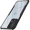 TheGiftKart Crystal Clear Back Cover Case for Motorola Moto Edge 50 Fusion 5G | 360 Degree Protection | Protective Design | Transparent Back Cover Case for Moto Edge 50 Fusion (PC & TPU, Black Bumper)