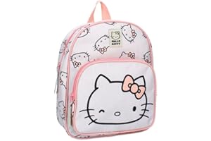 mybagstory - Plecak - Hello Kitty - Szary - Dziecięcy - Szkoła Podstawowa - Przedszkole - Przedszkole - Żłobek - Tornister dziewczęcy - Rozmiar 29 cm - Regulowane ramiączka, Różowy, S