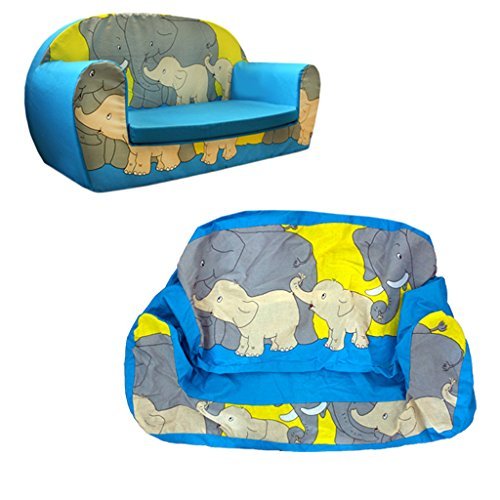 Ready Steady Bed Savannah Elephant Cover for Children's Foam 2 Seater Sofa