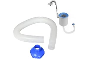 Kamanan Pool Skimmer Adapter 2 Stücke Pool Skimmer Ersatzteile 30mm 11238 Pool Skimmer Zubehör B und 80cm 10531 Skimmer Schlauch Ersatz für Intex 25016 Schwimmbad über dem Boden für 28337EH 28341WA
