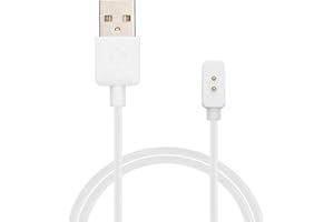 kwmobile USB Kabel Charger kompatibel mit Xiaomi Mi Smart Band 9 / Band 8 / Band 8 Pro/Redmi Watch 3 Active Ladekabel - Smart Watch Ersatzkabel - Fitnesstracker Aufladekabel in Weiß