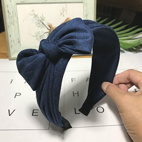 MultiKing Headband Korean bow hair band wide-brimmed bow headband Sweet hair fan manual broad-brimmed bow, G