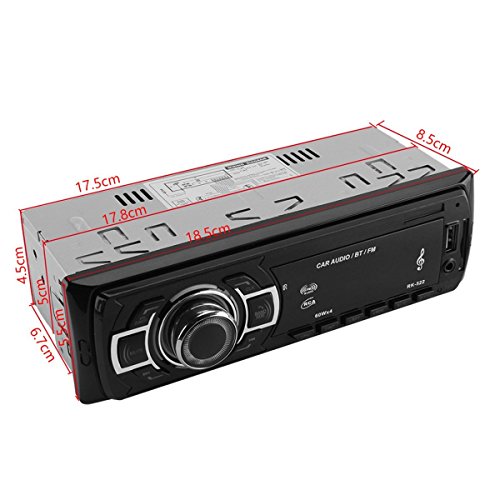 ieGeek MP3 Autoradio Bluetooth, USB con ricevitore audio/lettore MP3/radio FM da controllo Samsung/Huawei/iPhone, vivavoce USB/SD/AUX e microfono incorporato