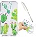 Produktbild Moto G4 Silikon Handyhülle, Silikon Hülle für Moto G4 Plus ,Edaroo Cute Fun LustigKaktusMotiv Bunte Malerei Ultra Slim Dünn Klar durchsichtig Transparent Weich Silikon Gummi TPU Gel Schutz Rückseite HandyHülle Bumper Flexibel Schutzhülle Kratzfest Case Cover für mädchen jungs frauen Für Motorola Moto G4 / Moto G4 Plus