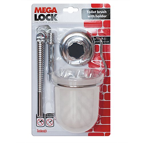 Tatkraft 4742943011540 Toilettenbürstenhalter, Stahl / Plastik Verchromt, silber, 26.6 x 16.8 x 9.4 cm - 2