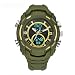 Produktbild MIAO Outdoor Mens Multi-Functional Dual-Motion 50 Meter wasserdicht elektronische Uhr mit 24-Stunden-Anleitungen/Woche Display/Alarm/Kalender/Chronograph/month Display , army green