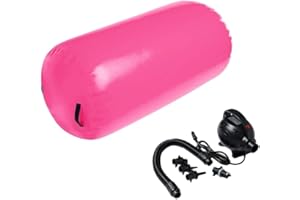 Minetom Aufblasbare Air Roll mit Pumpe Luft Rollen Gymnastik Tumbling Yoga Rolle Gym Air Barrel Übung Spalte Fitnessrolle