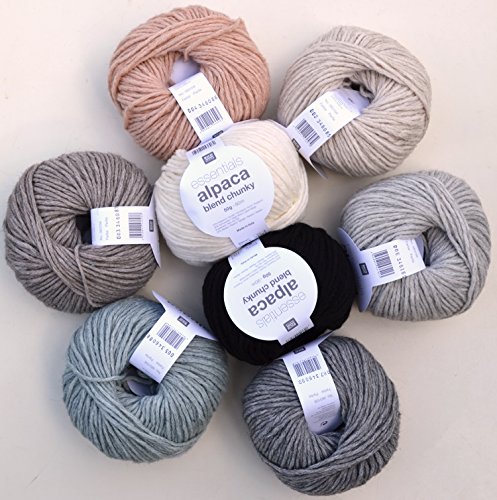 Rico essentials Alpaca blend chunky Fb. 04 puder – leichte Wolle mit Alpakawolle zum Stricken & Häkeln made in Italy - 3