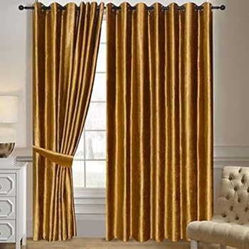 Curtains Eyelet Ring Top Crushed Velvet Fully Lined Designer