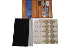 Amykite 40Stück weiche Kreise,Mikrofone-Windschutzscheiben-Abdeckungen,zum Verstecken von Lavalier-Mikrofone in der Kleidung,um Wind und andere Geräusche zu reduzieren,schwarz/weiße Stoffkreise,je 20