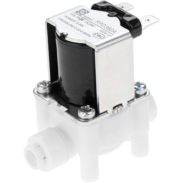 Magnetventil 24V 1/4″ – 300 Cc Abwasserventil Aus Kupfer, Für Wasserfilter, PE-Rohr, NC, Innen-Ø 6,5 Mm