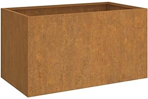 vidaXL Jardinera de Acero corten 62x40x39 cm, Maceta, arriate Elevado, Soporte para macetas, macetero, bancal Elevado, Soporte para Plantas