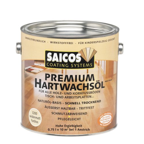 0,75L Saicos Premium Hartwachsöl 3200 seidenmatt Holzwachs Wachs Öl