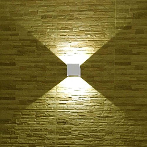 PHOEWON Einstellbar 7W Led Innen Außen Badezimmer Wandleuchte / Wandstrahler / Wandlampe / Wandbeleuchtung, Aluminium Wasserdicht Wandmontage Wandleuchte für Wohnzimmer, Schlafzimmer, Bad, Flur, Balkon, Treppen, Pfad, Terrasse - 5