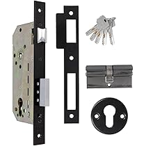 Maniglie Porta Rustiche Amig - Set In Zamak Nero Con Placca Acciaio, Stile Forgiatura A Mano - Foto 4